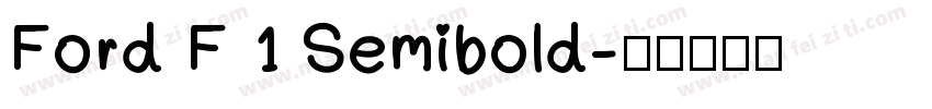Ford F 1 Semibold字体转换